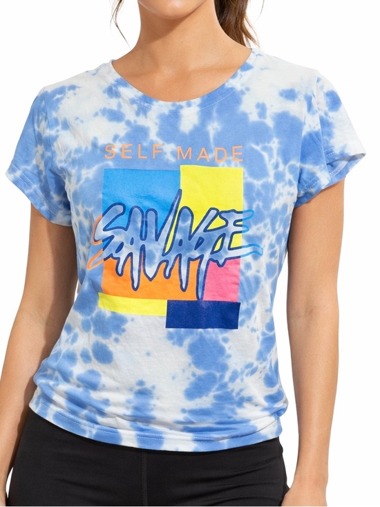 3Forty Tops - NWT - 3Forty Self Made Savage Tie-Dye Graphic Tee Women’s S/M (Jr XL)